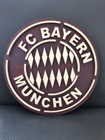 
              Bayer München FC Laser Cut 3D Wanddeko handbemalen Handmade
            