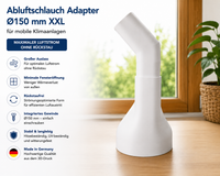 
              150mm Abluftschlauch Fensterdurchführung Kippfenster Klimaanlage
            