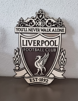 Liverpool LFC Laser Cut Wanddeko Fußball Fan handbemalen Handmade