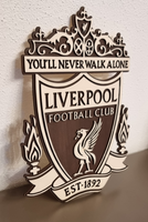 
              Liverpool LFC Laser Cut Wanddeko Fußball Fan handbemalen Handmade
            